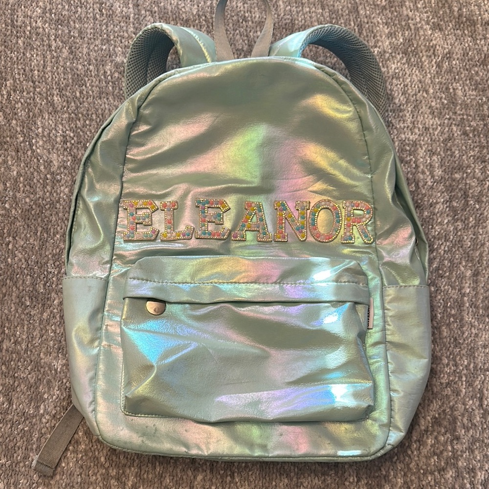 Custom Eleanor blue Iridescent Backpack